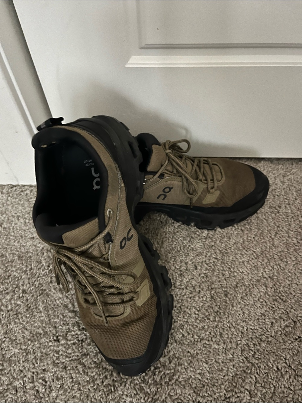 On Running Men's Trail Shoes in Olive and Black